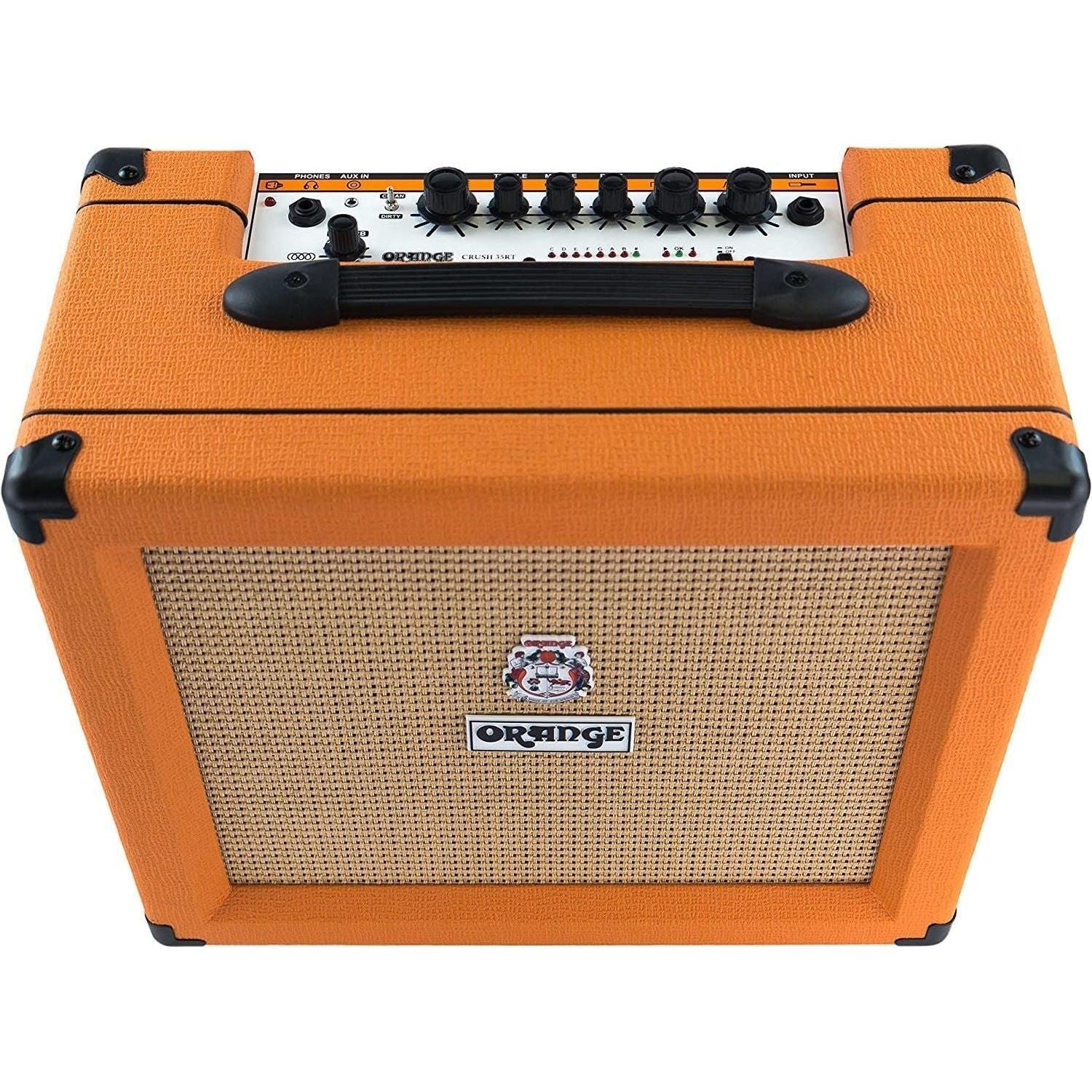 Orange Crush 35RT Guitar Combo Amplifier Bundle with Pig Hog 10ft Orange Woven Instrument Cable and Liquid Audio Polishing Cloth - Image 4