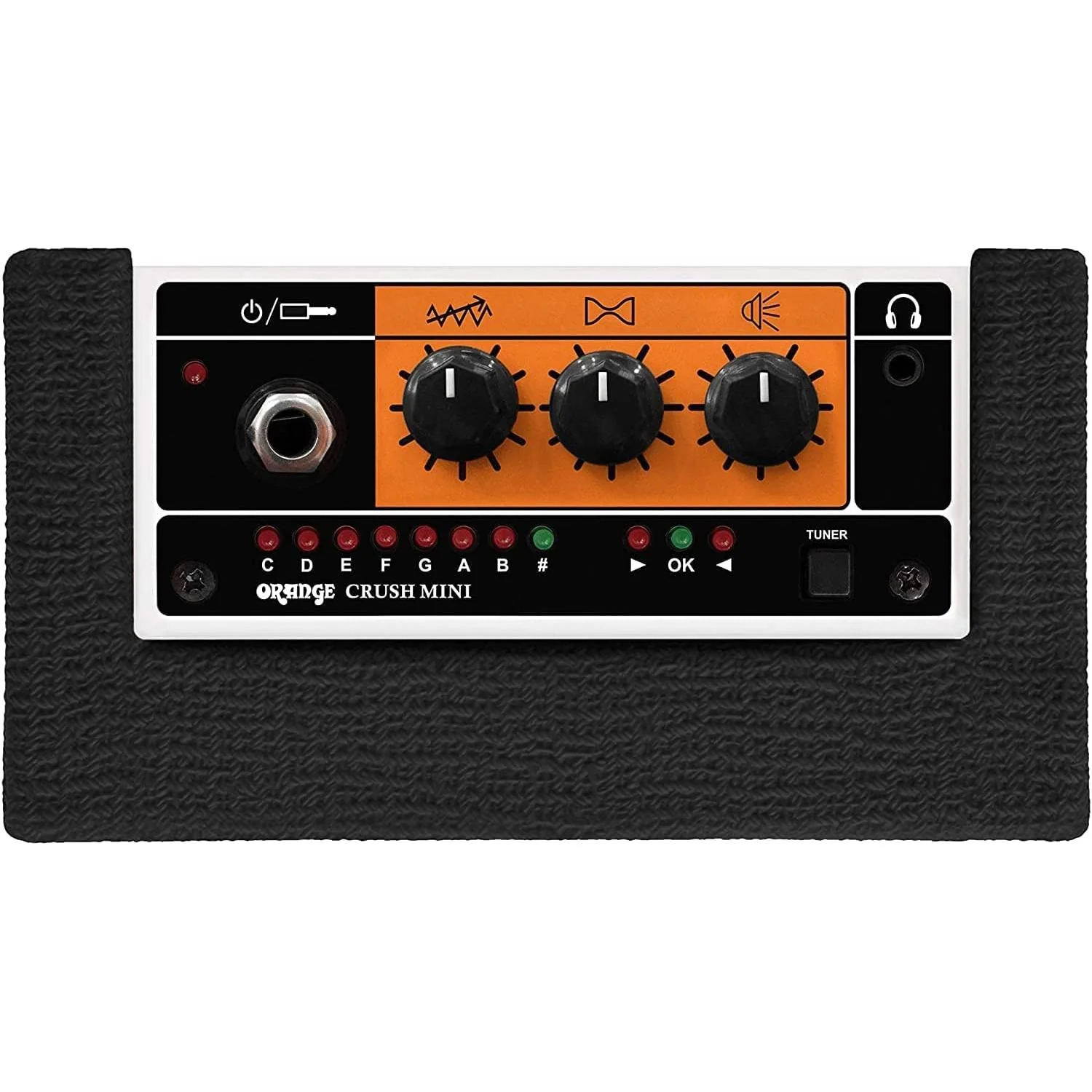 Orange Crush Amp Black Mini 3W Analogue Combo Battery Powered Amp Bundle with AC Power Adapter, 9V Battery & Polishing Cloth - Electric Bass Guitar Amp, Portable Practice Amp, Mini Speaker Amplifier - Image 7