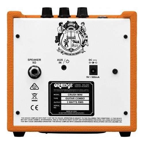 Orange Crush Amp Mini 3W Analogue Combo Battery Powered Amp Bundle with 2 Batteries & Liquid Audio Polishing Cloth - Electric Bass Guitar Amp, Portable Practice Amp, Mini Speaker Amplifier - Image 7