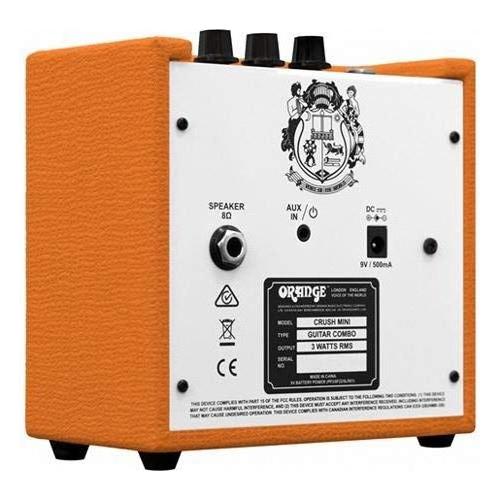 Orange Crush Amp Mini 3W Analogue Combo Battery Powered Amp Bundle with 2 Batteries & Liquid Audio Polishing Cloth - Electric Bass Guitar Amp, Portable Practice Amp, Mini Speaker Amplifier - Image 8