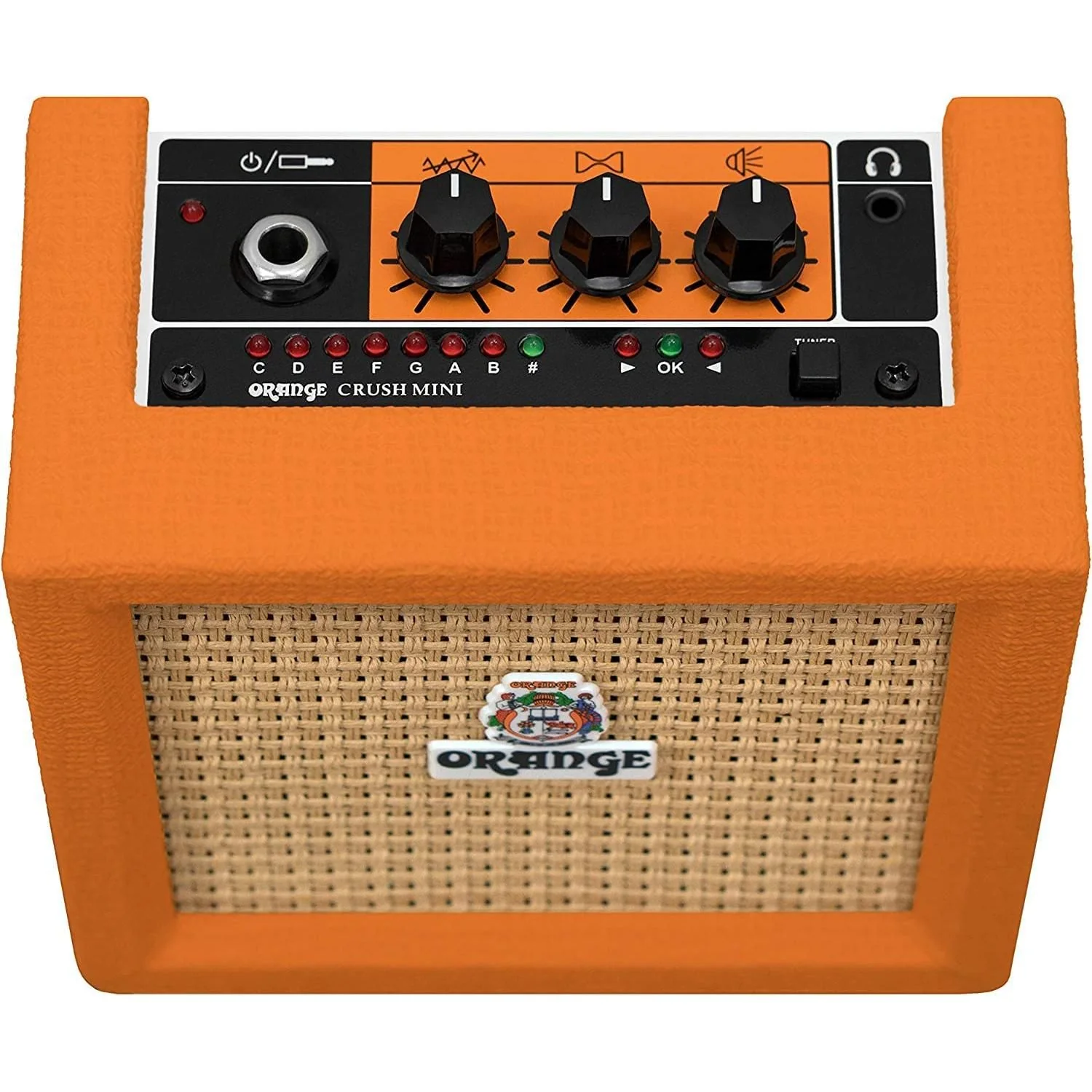 Orange Crush Amp Mini 3W Analogue Combo Battery Powered Amp Bundle with AC Power Adapter, 9V Battery & Polishing Cloth - Electric Bass Guitar Amp, Portable Practice Amp, Mini Speaker Amplifier - Image 3
