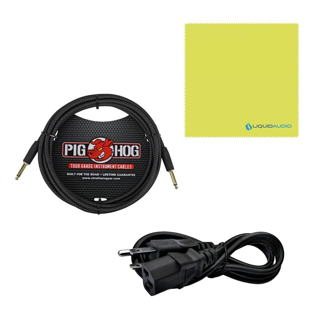Orange Crush Bass 25 Black Guitar Combo Amp Bundle w/Pig Hog Black Woven Instrument Cable and Liquid Audio Polishing Cloth 1x8 25 Watts, 3 Band EQ & Integrated Chromatic Tuner - Image 9