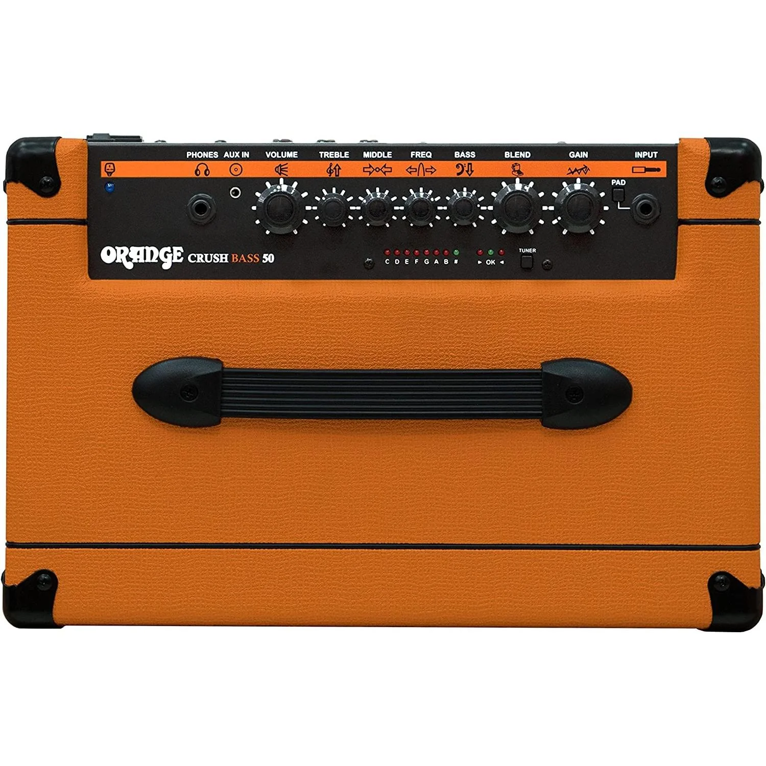 Orange Crush Bass 50-1x12 50-Watt Bass Combo Bundle w/Pig Hog 10' Instrument Cable, Power, 12x Guitar Picks, AC Adapter & Liquid Audio Polishing Cloth - Image 4