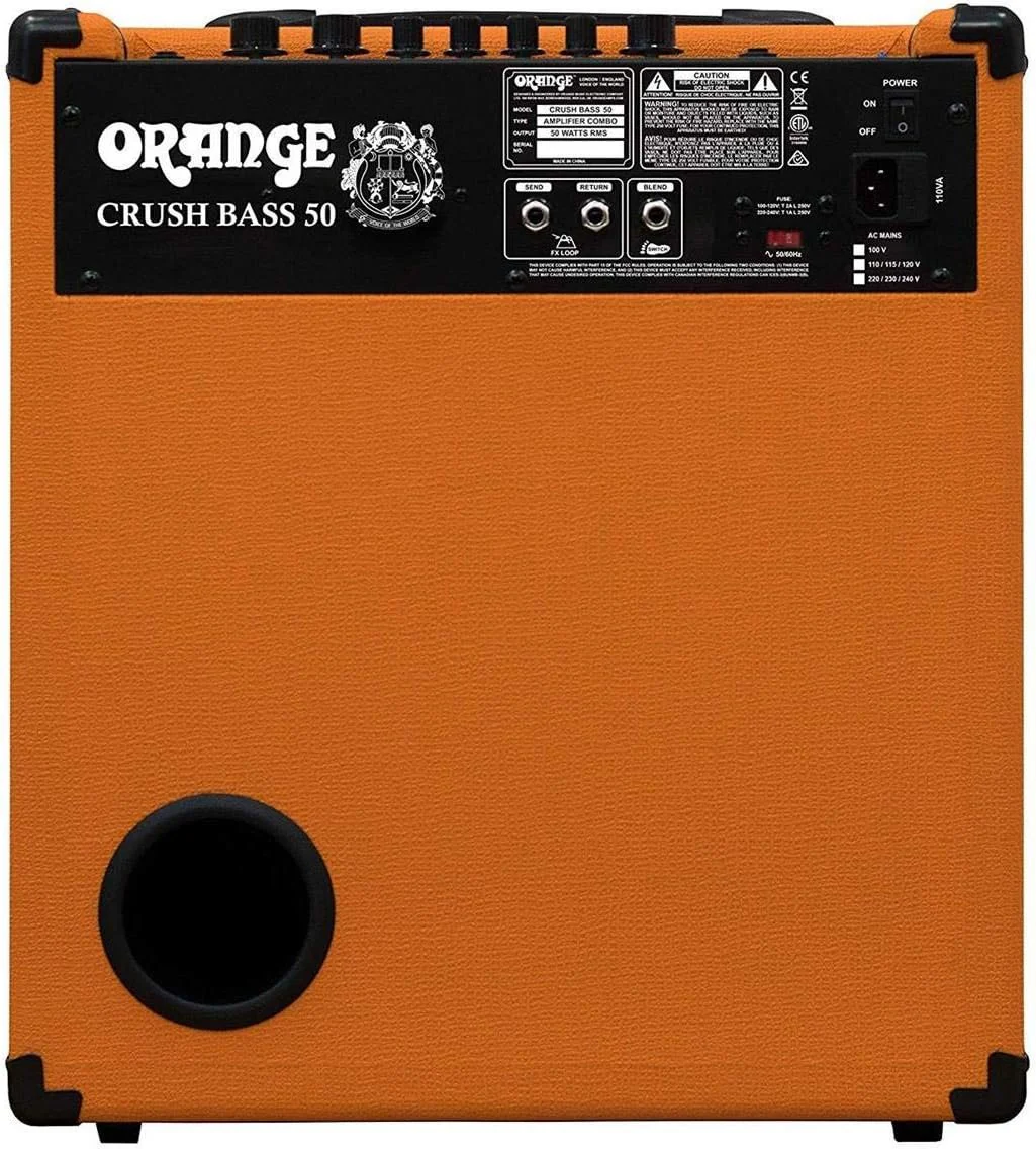 Orange Crush Bass 50 50W 12" Bass Guitar Amplifier and Speaker Combo, Black - Image 10