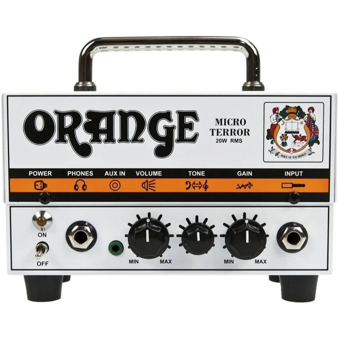 Orange PPC108 1x8” Closed-Back Speaker Cabinet Bundle with Orange MT20 Micro Terror Amp Head, Orange Woven Guitar Cable, Speaker Cable and Liquid Audio Polishing Cloth (5 Items) - Image 7