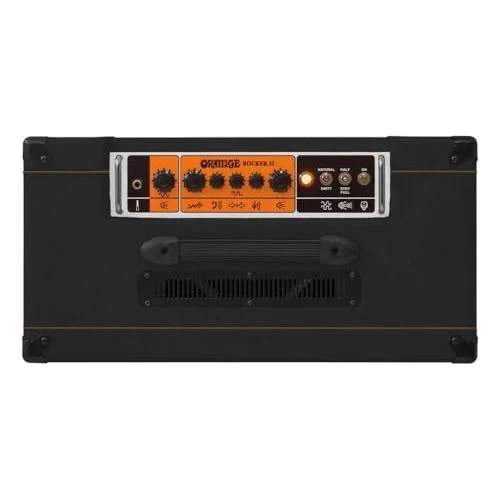 Orange Rocker 32 30W 2x10 Tube Guitar Combo Amplifier, Black Bundle w/Pig Hog Black Woven Instrument Cable, 12-Pack Guitar Picks & Liquid Audio Polishing Cloth - Image 3