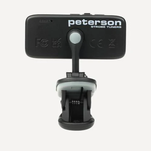 Peterson Tuners StroboClip HDC Clip-On Strobe Tuner (Color Display, 2024 Rechargeable Version) Bundle w/ 12-Pack Guitar Picks & Liquid Audio Polishing Cloth - Image 2