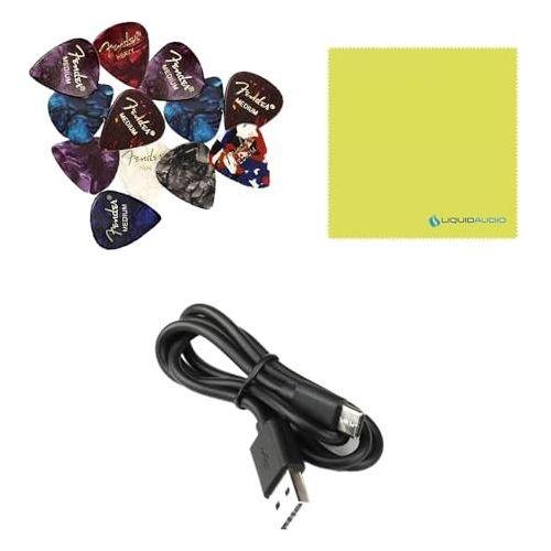 Peterson Tuners StroboClip HDC Clip-On Strobe Tuner (Color Display, 2024 Rechargeable Version) Bundle w/ 12-Pack Guitar Picks & Liquid Audio Polishing Cloth - Image 5