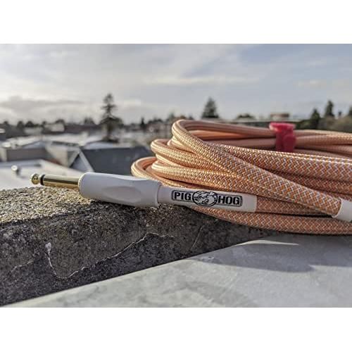 Pig Hog "Orange Crème 2.0" Instrument Cable, 10ft Right Angle - Image 3
