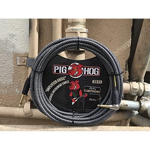 Pig Hog PCH20AGR Right-Angle 1/4" to 1/4" Amplifier Grill Guitar Instrument Cable, 20 Feet - Image 2