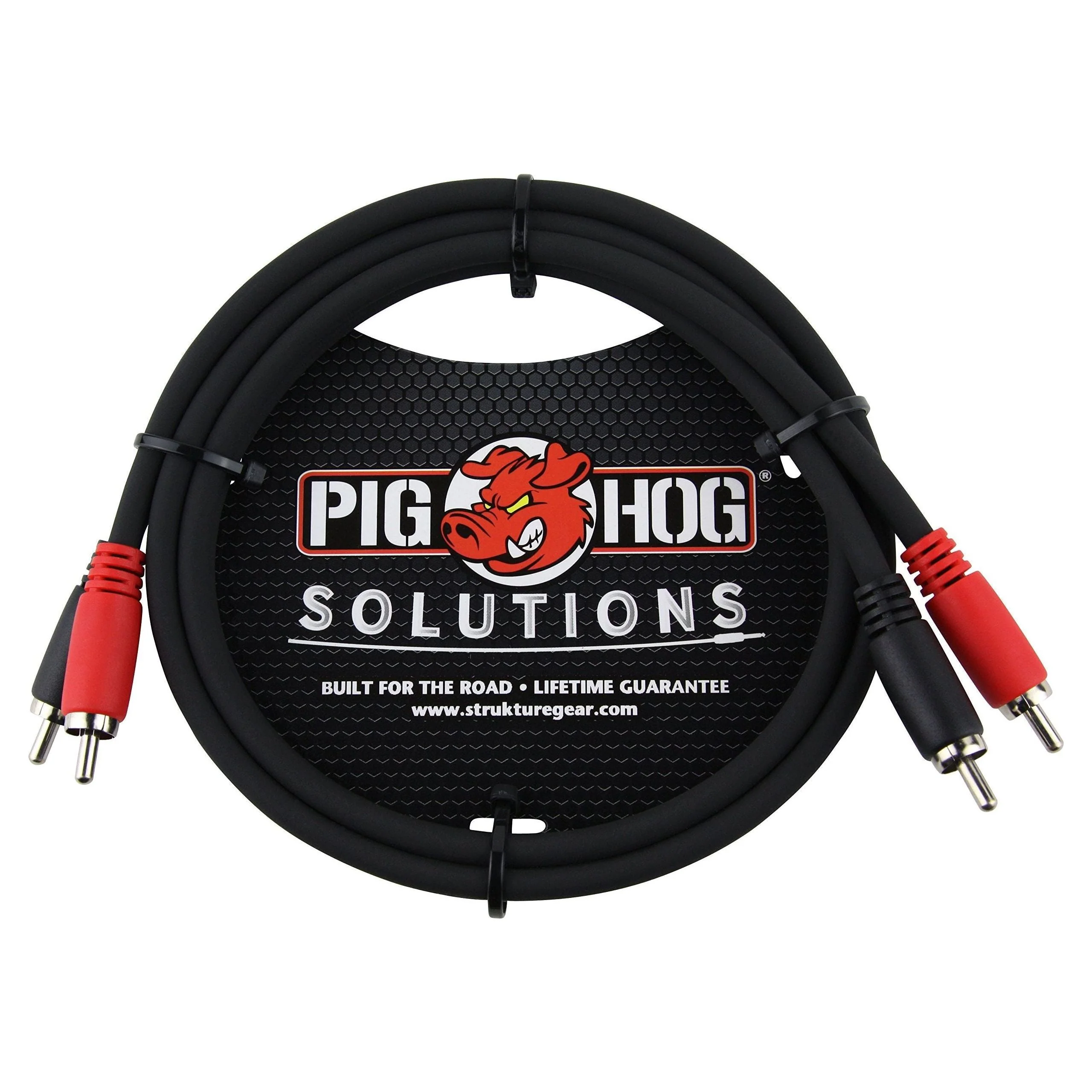 Pig Hog Dual Cable, 3 feet, RCA, Black, (PDRCA03) - Image 2