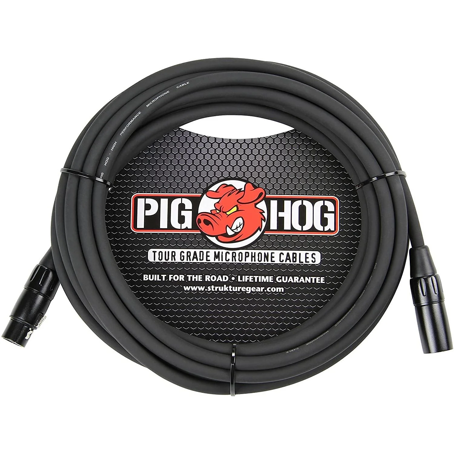 Pig Hog PHM20BKW Black/White Woven High Performance XLR Microphone Cable - Image 3