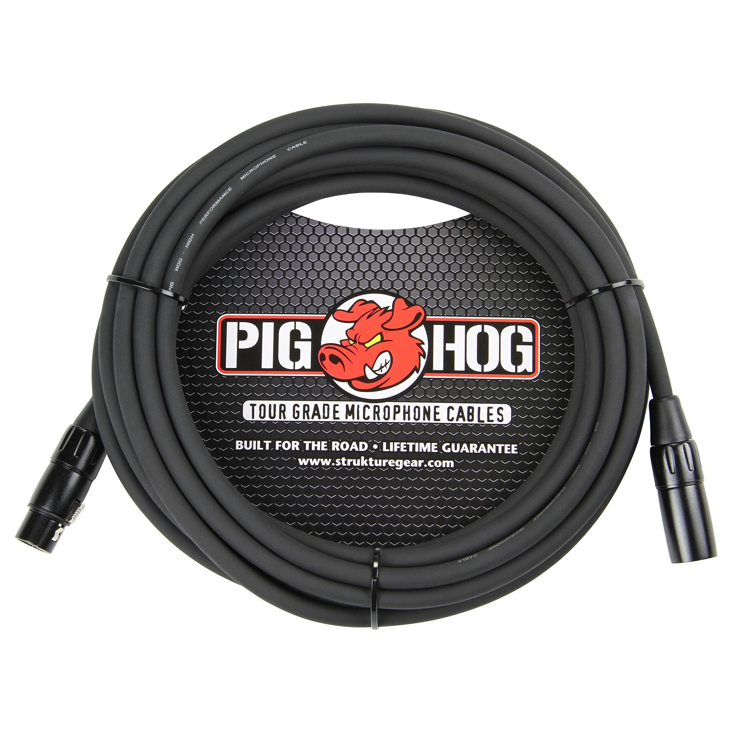 Pig Hog PHM20BKW Black/White Woven High Performance XLR Microphone Cable - Image 5
