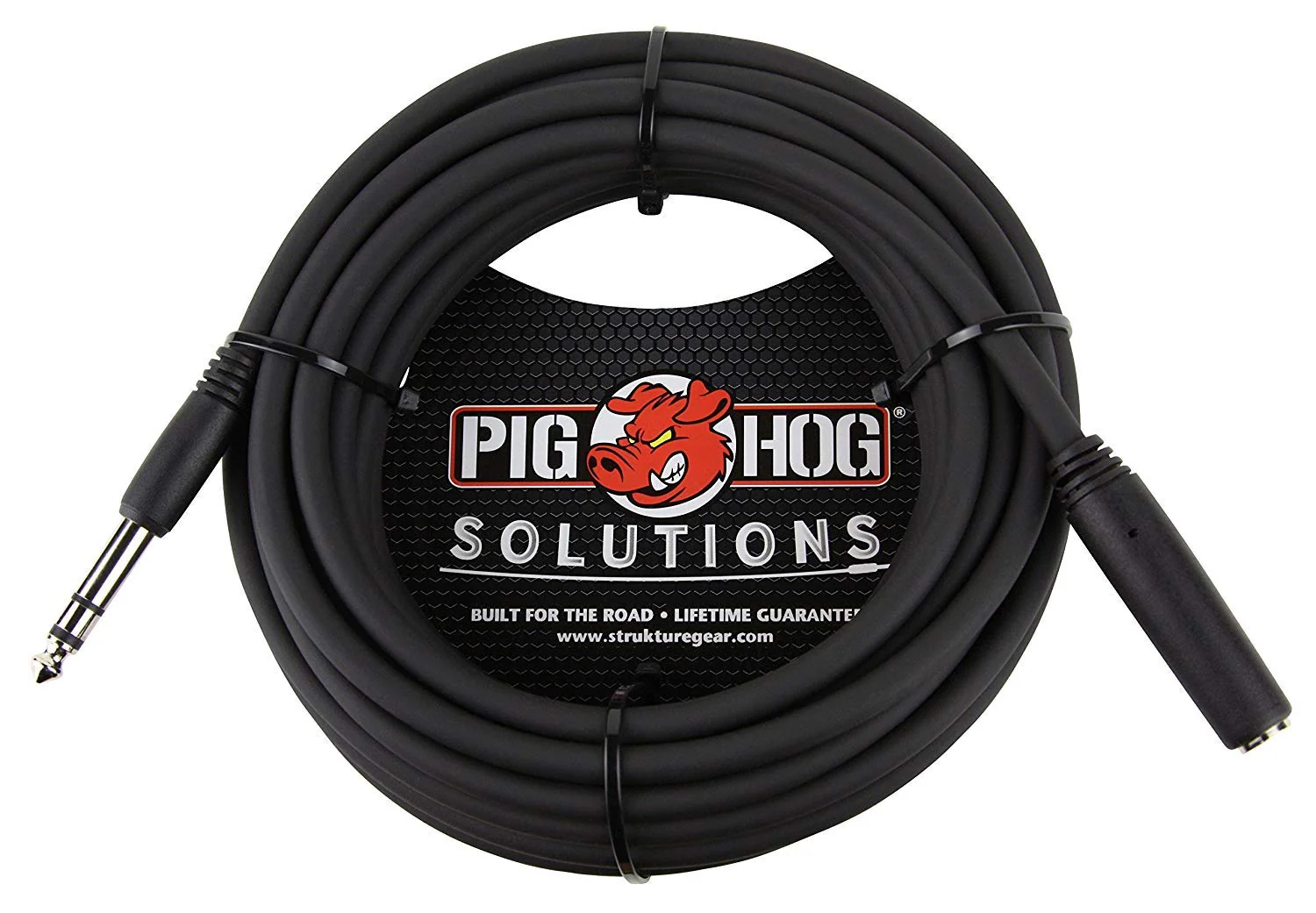 Pig Hog PHX14-25 1/4" TRSF to 1/4" TRSM Headphone Extension Cable, 25 Feet (2-Pack) - Image 2