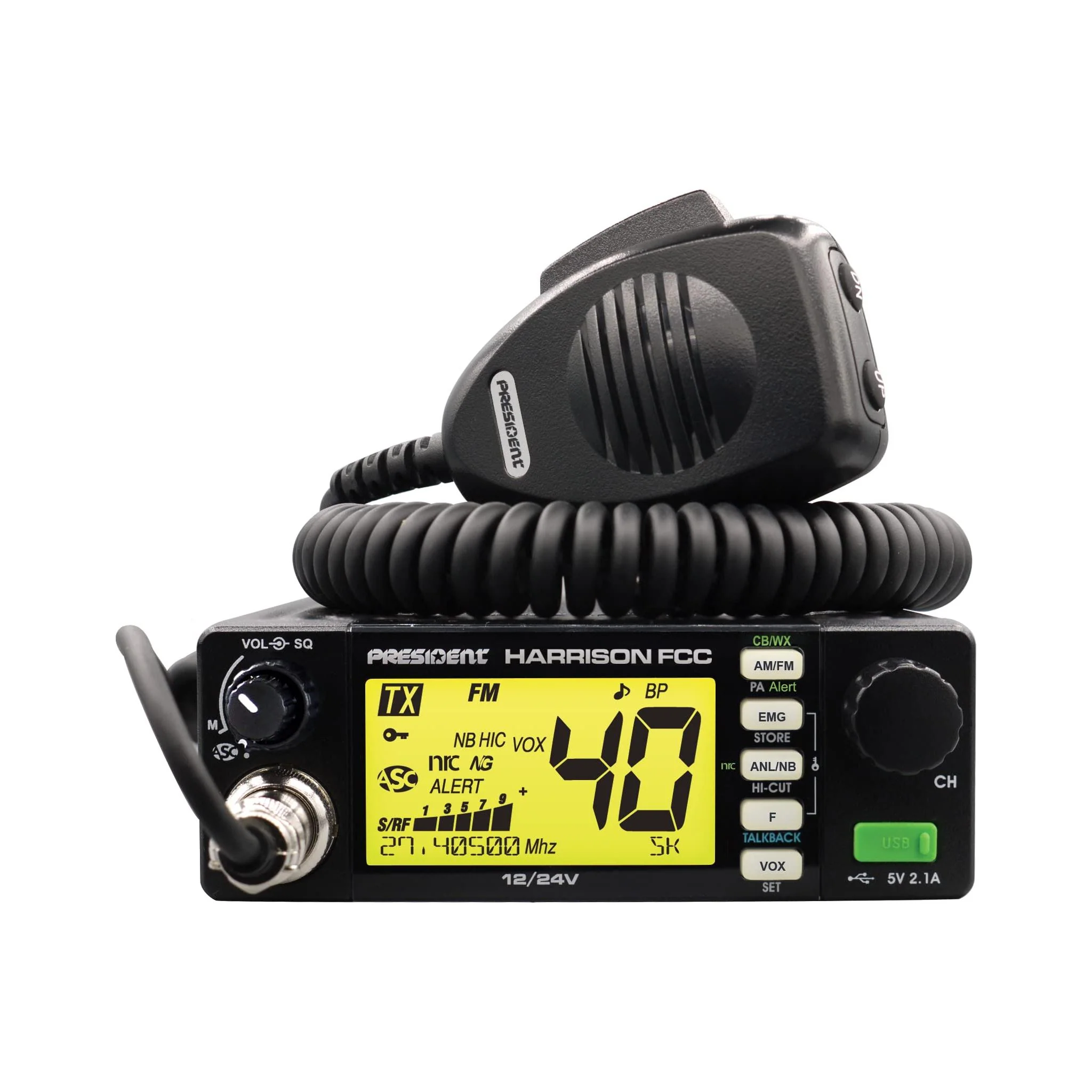 President Electronics Harrison FCC AM/FM Mobile CB Radio with CTCSS/DCS - Image 3