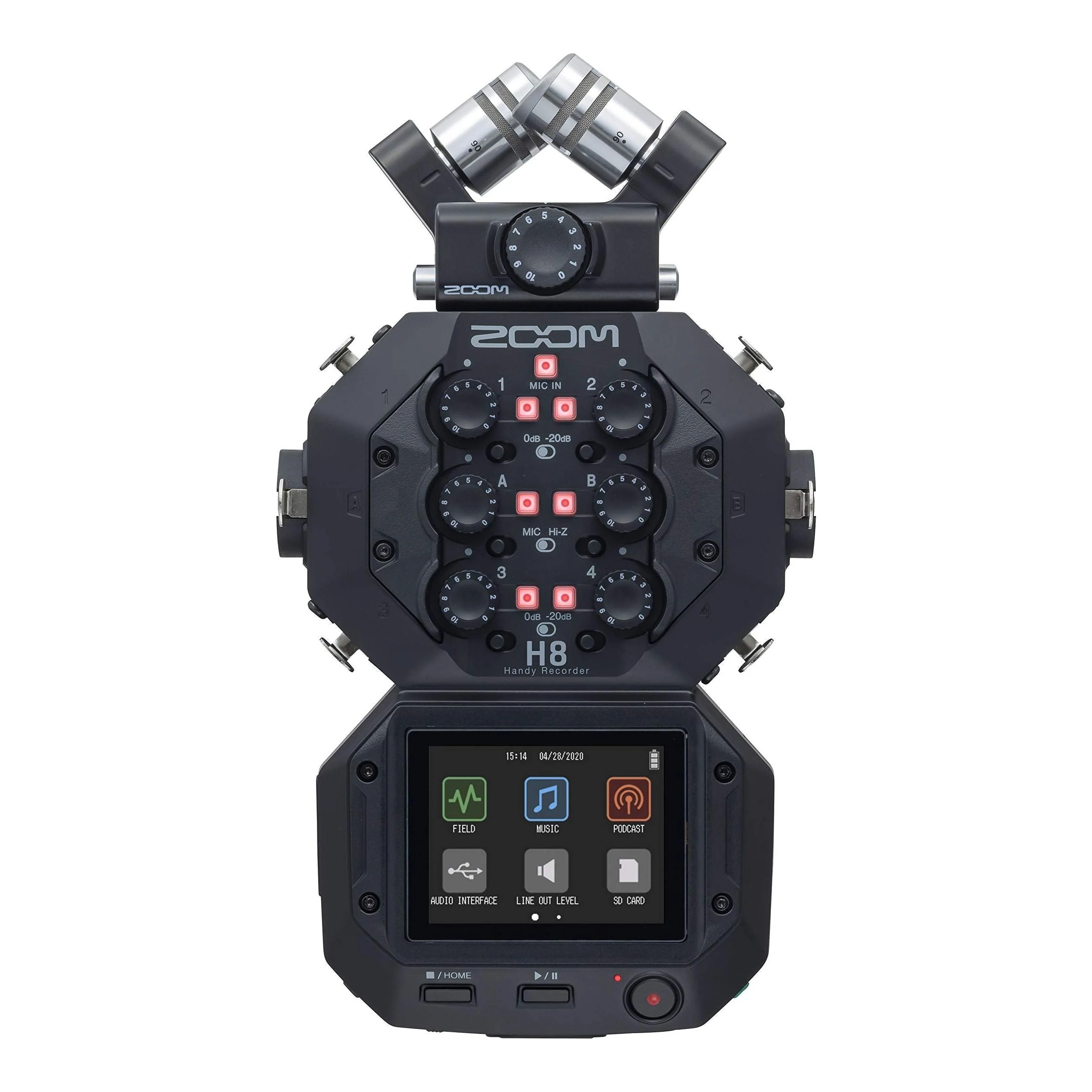 Zoom H8 12-Track Portable Recorder, Stereo Microphones, 6 Inputs, Touchscreen Interface, USB Audio Interface, Battery Powered, for Stereo/Multitrack Audio for Video, Podcasting, and Music - Image 7