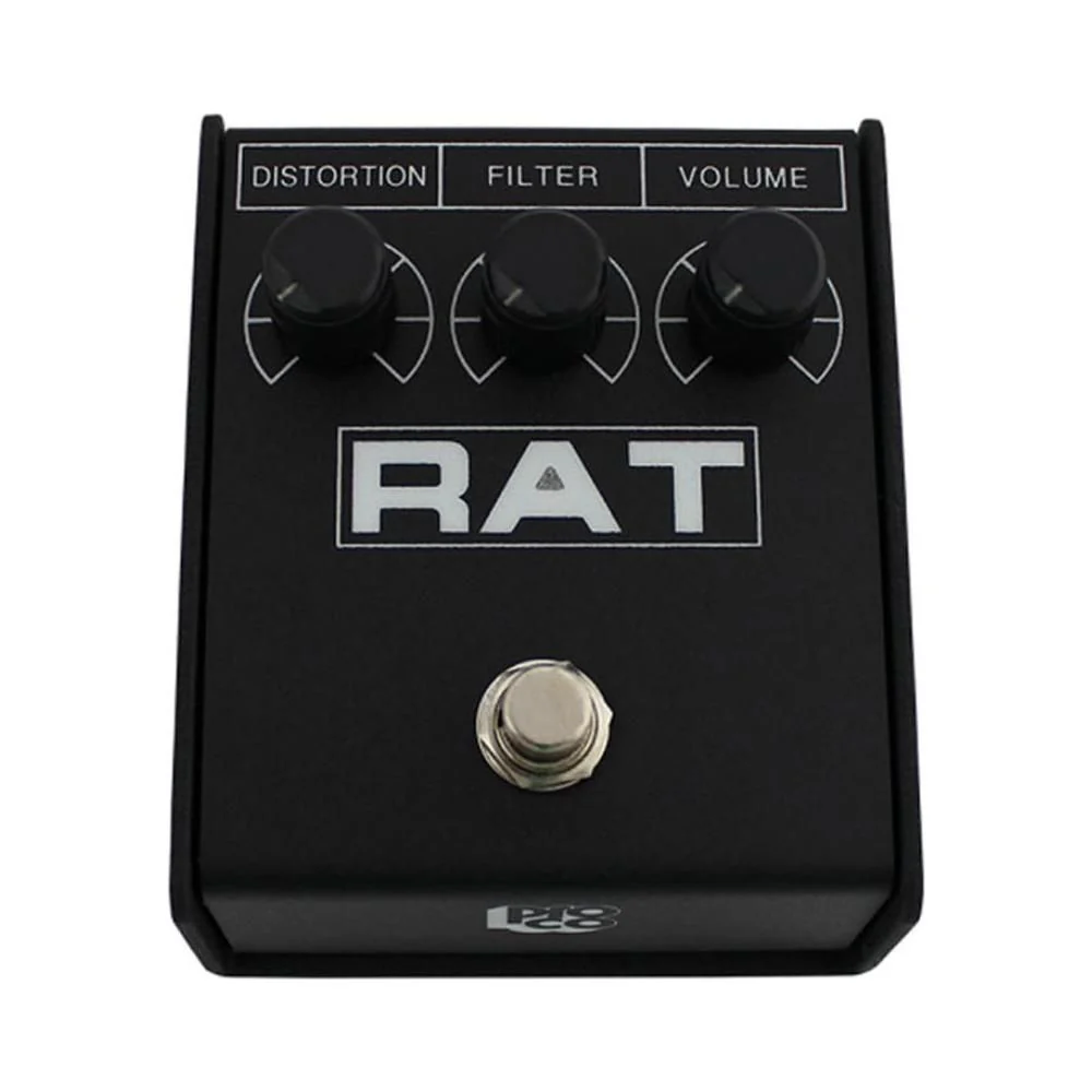 Pro Co RAT 2 Distortion Overdrive Pedal Bundle with 12x Fender Picks and Liquid Audio Polishing Cloth - Image 2