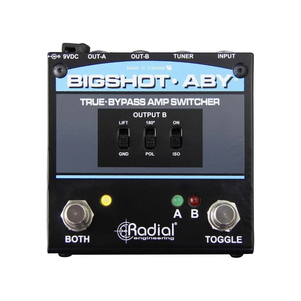 Radial Bigshot ABY True-Bypass Switcher Bundle w/Pig Hog Mic Cable and Liquid Audio Polishing Cloth - Image 2