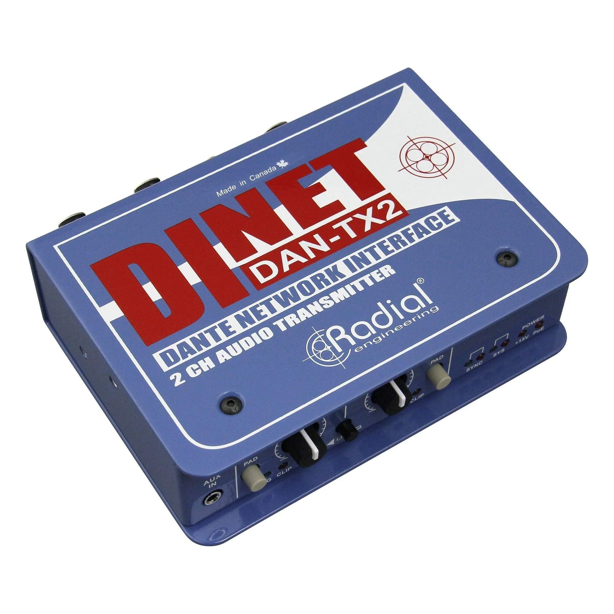 Radial DiNET DAN-TX2 2-Channel Dante Network Transmitter - Image 2
