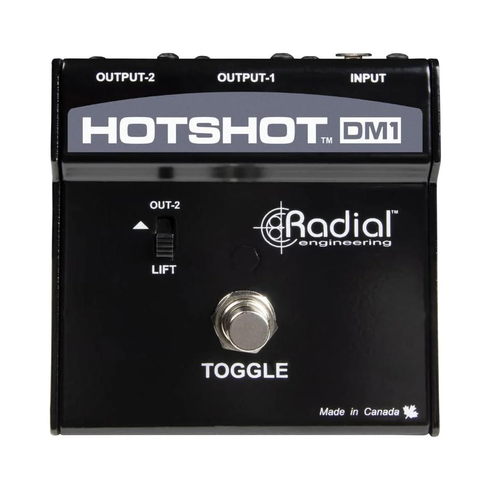 Radial Engineering HotShot DM1 Microphone Signal Muting Footswitch Bundle w/Pig Hog 10' XLR 8MM Microphone Cable & Liquid Audio Polishing Cloth - Image 2