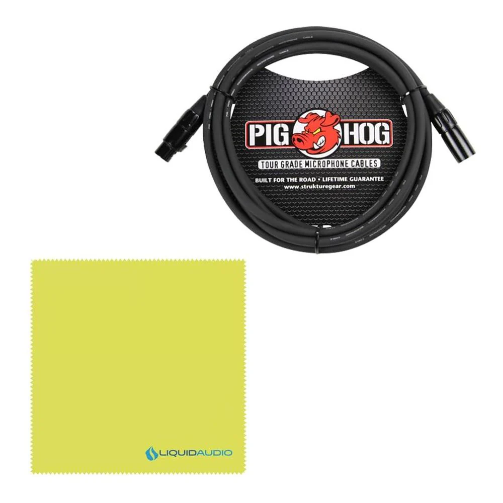 Radial Engineering HotShot DM1 Microphone Signal Muting Footswitch Bundle w/Pig Hog 10' XLR 8MM Microphone Cable & Liquid Audio Polishing Cloth - Image 5
