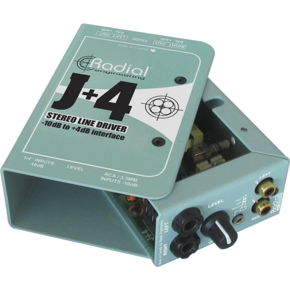 Radial Engineering J+4 Stereo Line Driver -10dB to +4dB Interface  2-Day Delivery - Image 2