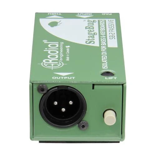 Radial Engineering StageBug SB-2 Compact Passive DI Bundle w/Pig Hog PCH10BK "Black Woven" Instrument Cable and Liquid Audio Polishing Cloth - Image 2