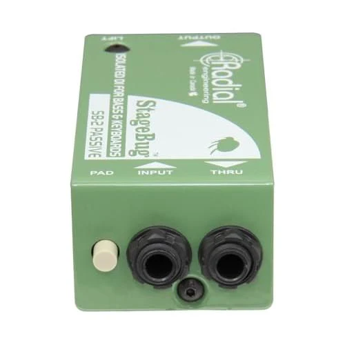 Radial Engineering StageBug SB-2 Compact Passive DI Bundle w/Pig Hog PCH10BK "Black Woven" Instrument Cable and Liquid Audio Polishing Cloth - Image 3