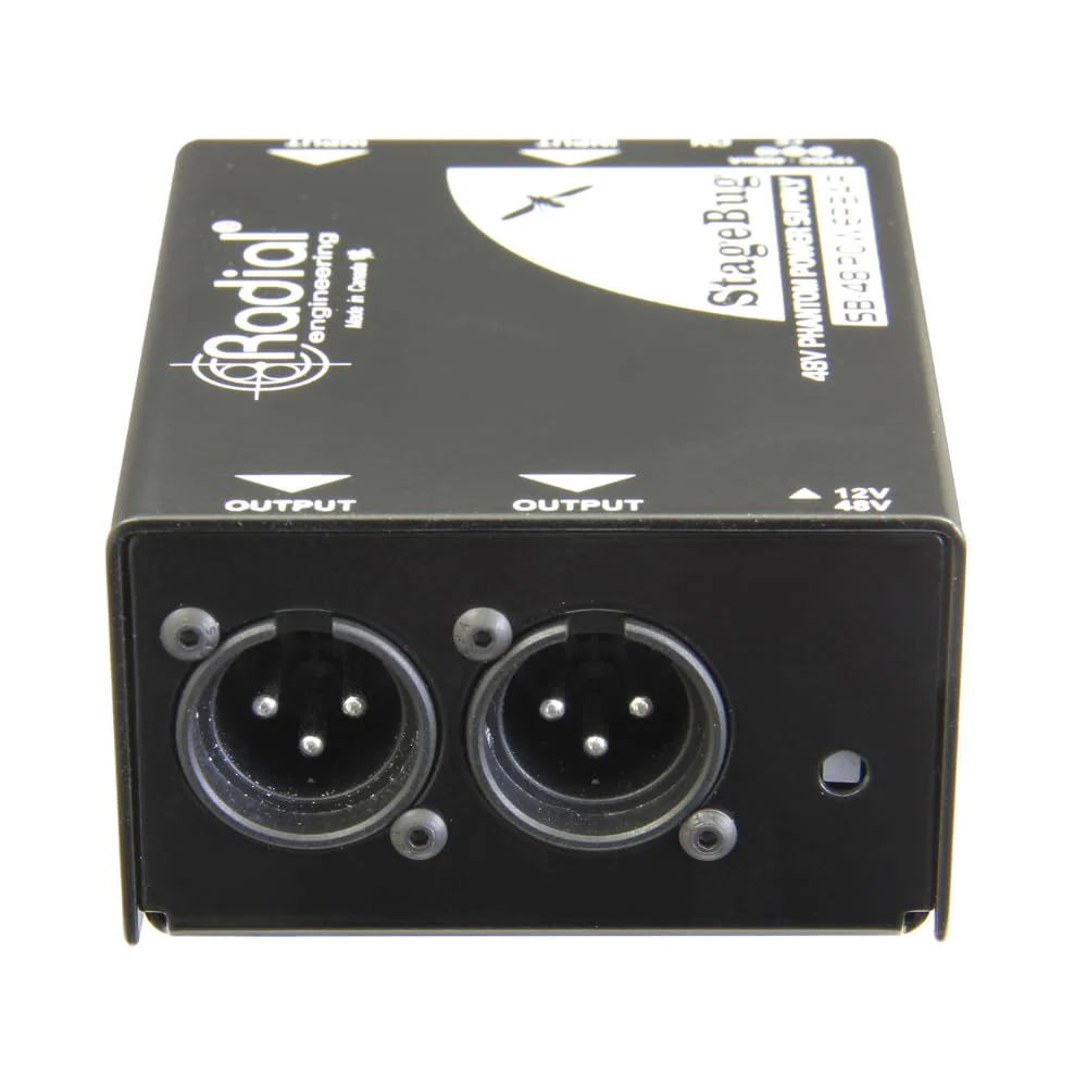 Radial Engineering StageBug SB-48 Phantom Power Supply Bundle w/Pig Hog PHM10 8mm Mic XLR Cable and Liquid Audio Polishing Cloth - Image 5