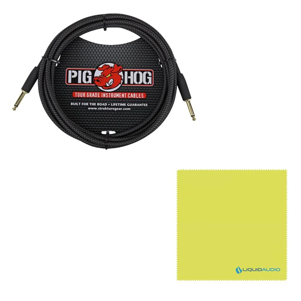 Radial Engineering StageBug SB-6 Passive Stereo Line Isolator Bundle w/Pig Hog PCH10BK "Black Woven" Instrument Cable and Liquid Audio Polishing Cloth - Image 5