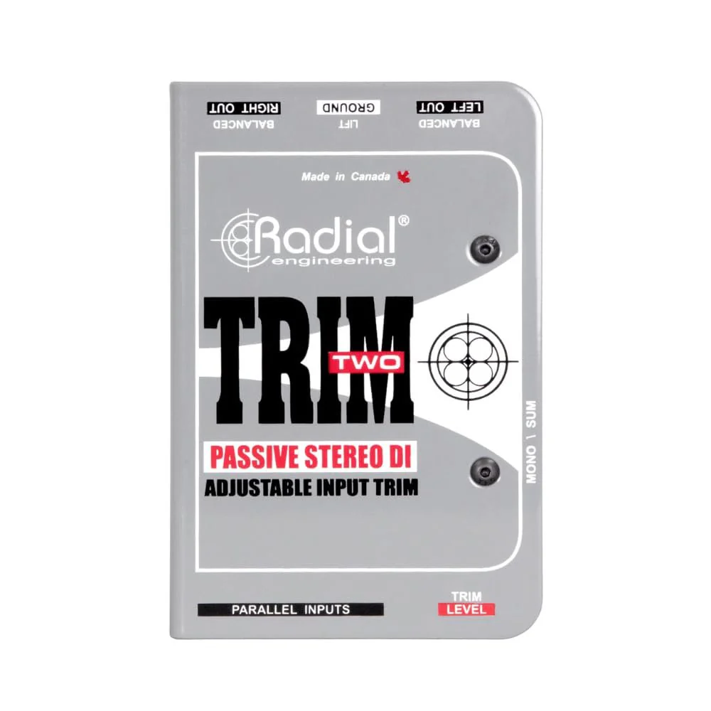Radial Engineering Trim-Two Passive Stereo Direct Box with Level Control Bundle w/Pig Hog PCH10BK "Black Woven" Instrument Cable and Liquid Audio Polishing Cloth - Image 7