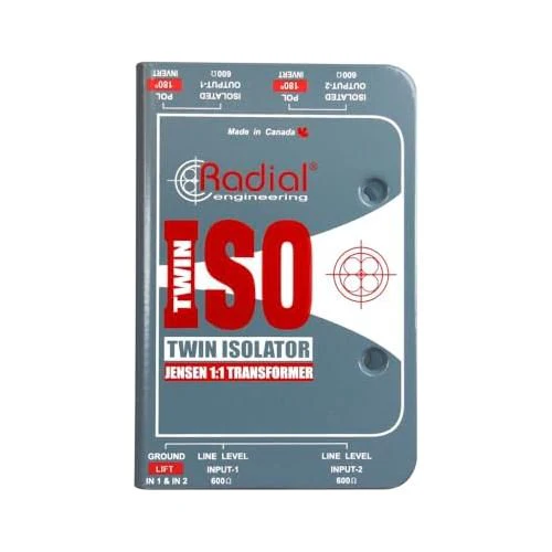 Radial Engineering Twin-Iso Two Channel Line Level Isolator Bundle w/Pig Hog PHM10 8mm Mic XLR Cable and Liquid Audio Polishing Cloth - Image 4
