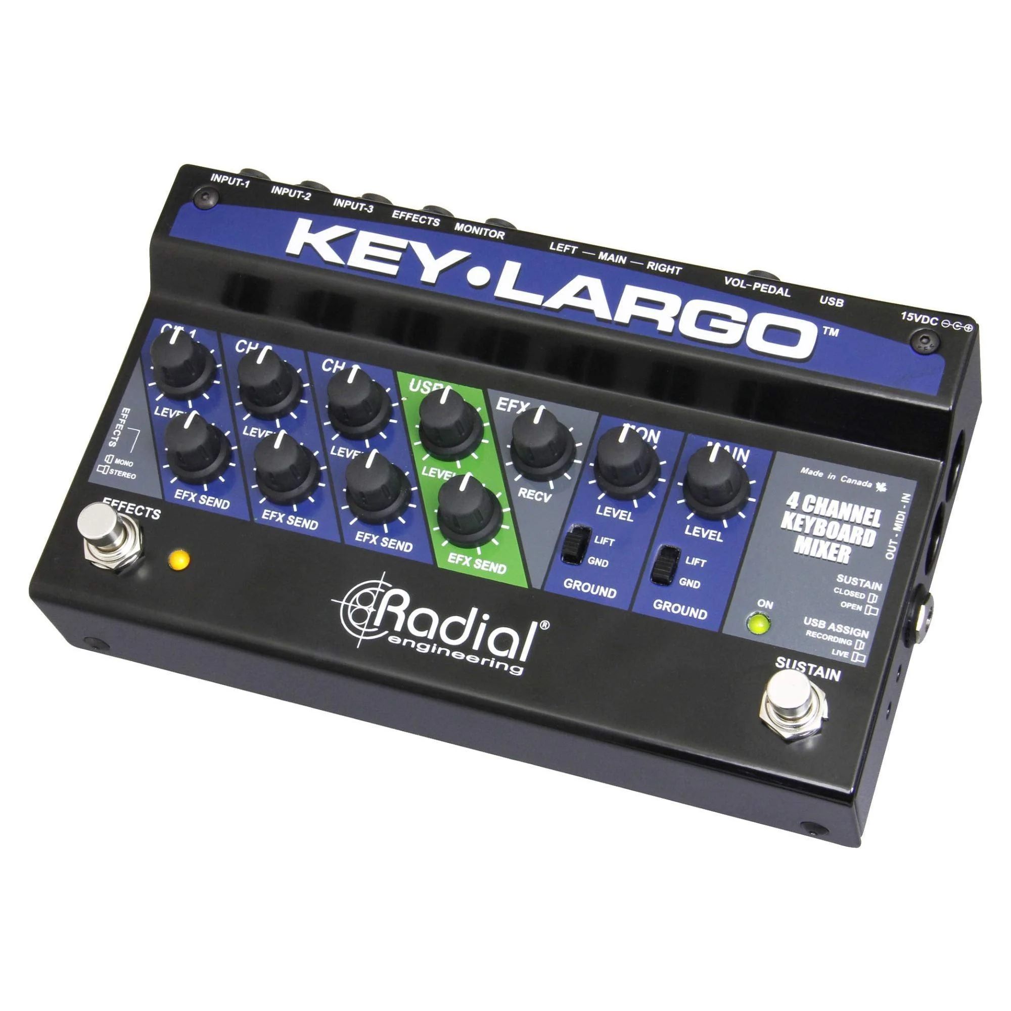 Radial Key Largo Keyboard Mixer with Balanced DI Outs - Image 3