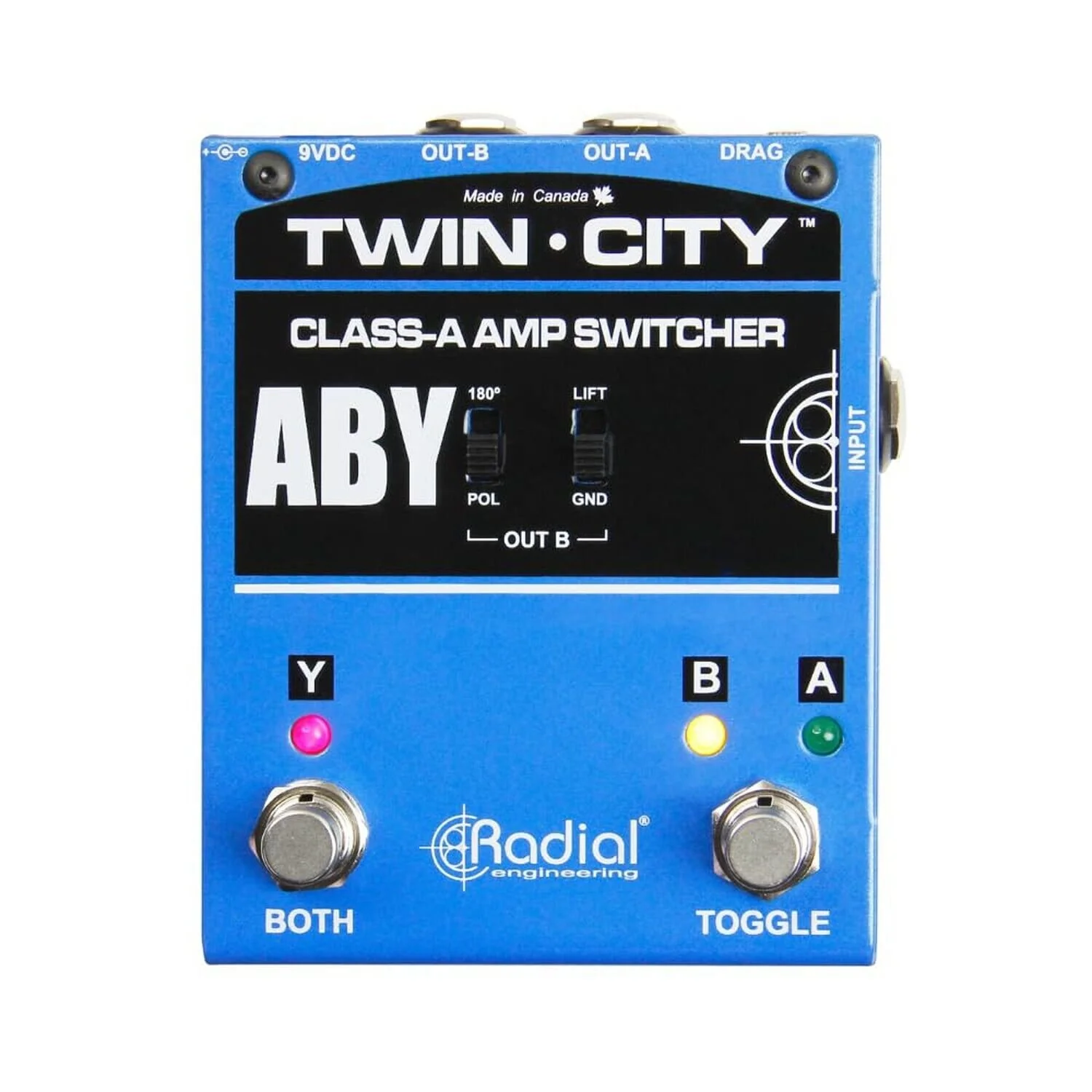 Radial Twin City Active ABY Amp Switcher Bundle with Pig Hog Microphone Cable... - Image 5