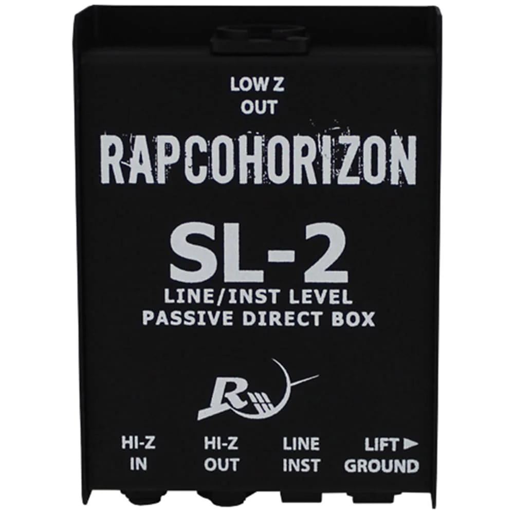 RapcoHorizon SL-2 Passive Direct Box Bundle w/Pig Hog PCH10BK "Black Woven" Instrument Cable and Liquid Audio Polishing Cloth - Image 3