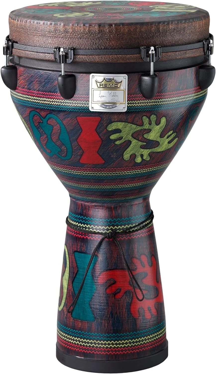 Remo DJ-0014-24 Mondo Djembe Drum - Adinkra, 14" - Image 2