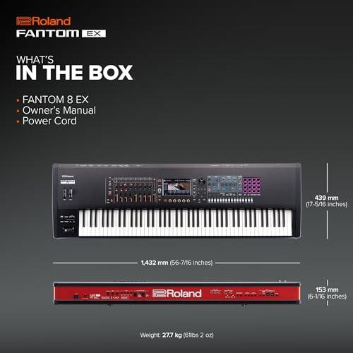 Roland FANTOM 8 EX Synthesizer | Top-Tier FANTOM with 88 Synth-Action Keys | Updated & Enhanced with the Latest Technology | Advanced Sound Engines | Over 7000 Onboard Sounds | Deep DAW Integration - Image 6