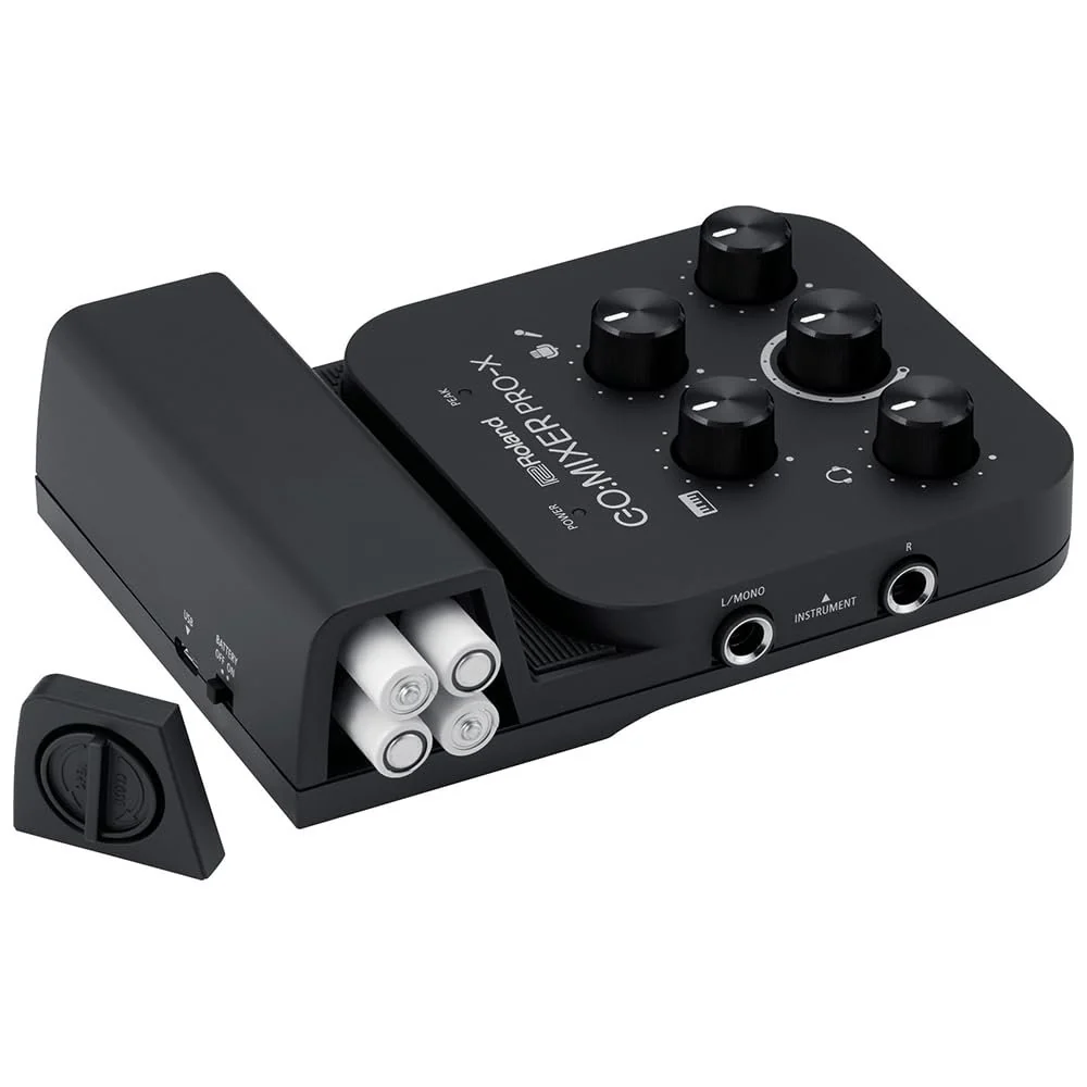 Roland GO:MIXER PRO-X Audio Mixer for Smartphones Bundle with 10ft Pig Hog Instrument Cable & Polishing Cloth – Mix up to 7 Audio Sources, Enhance Livestreams & Social Content with Pro Sound - Image 6