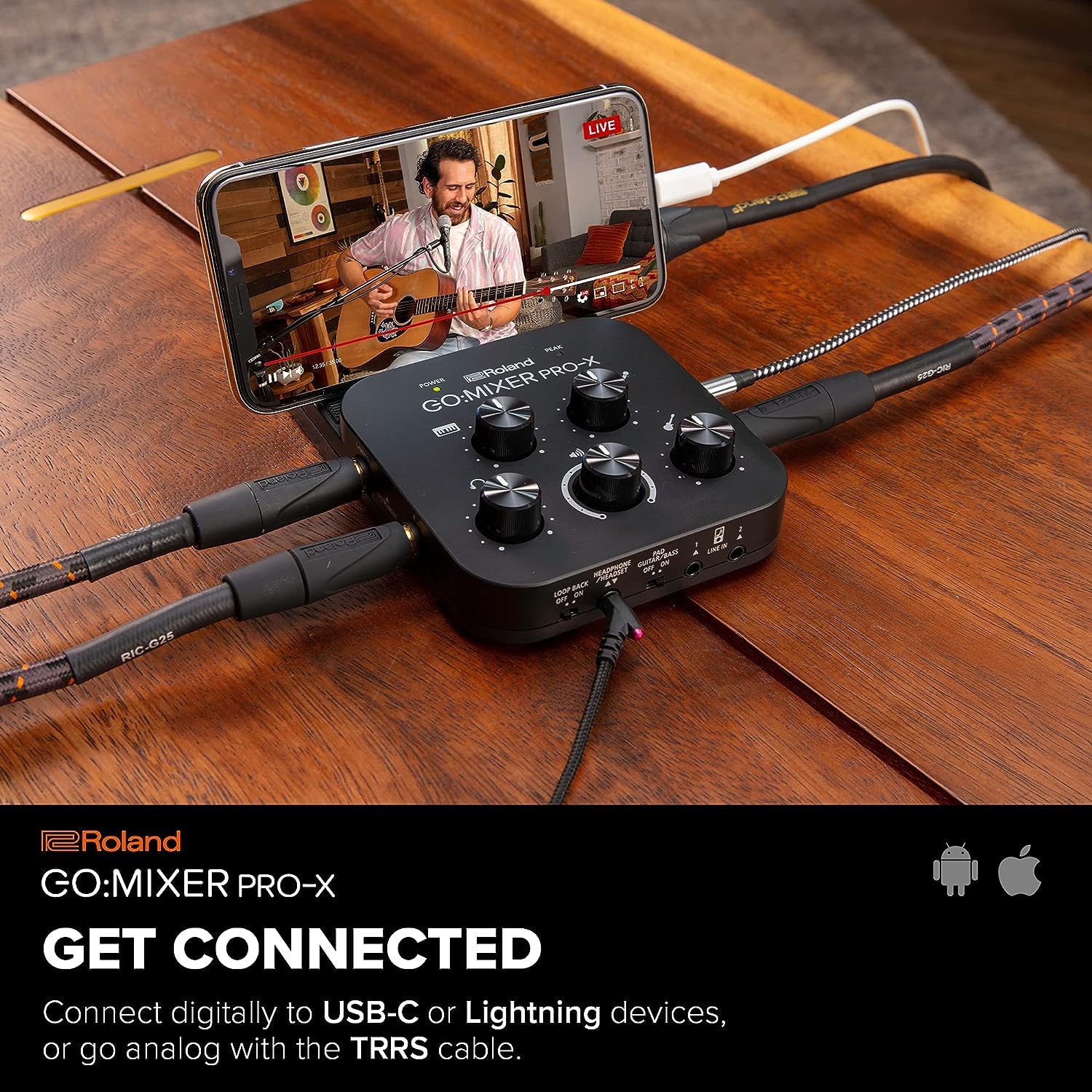 Roland GO:MIXER PRO-X Audio Mixer for Smartphones | Connect and Mix up to 7 Audio Sources | Add Studio Quality Audio to your Social Content and Livestreams - Image 6