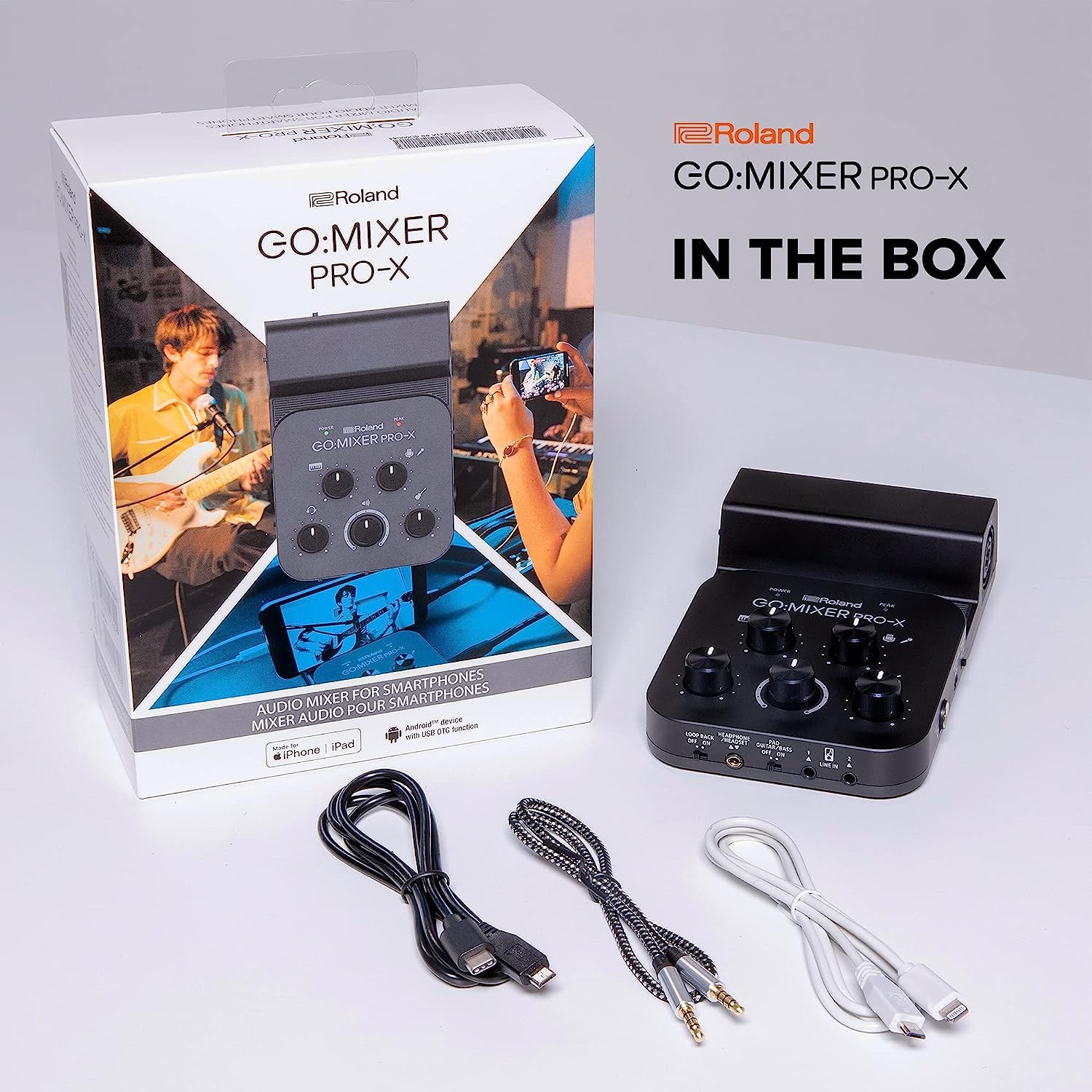 Roland GO:MIXER PRO-X Audio Mixer for Smartphones | Connect and Mix up to 7 Audio Sources | Add Studio Quality Audio to your Social Content and Livestreams - Image 7