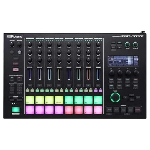 Roland MC-707 8-Track Groovebox Bundle w/Roland RMIDI-B10 Black Series MIDI Cable and Liquid Audio Polishing Cloth - Image 6