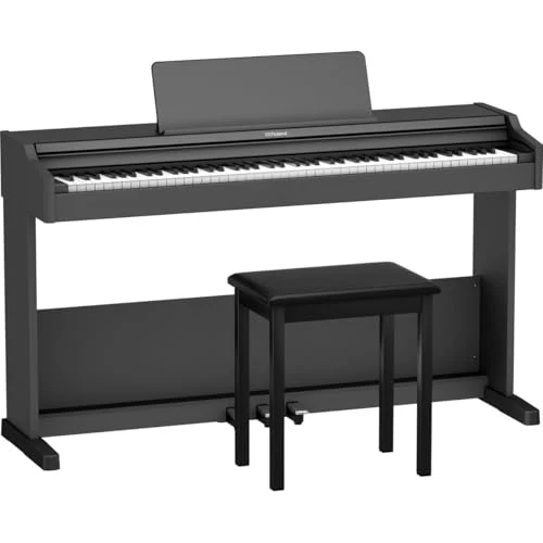 Roland RP107 Digital Compact and Affordable Home Piano with Traditional Upright Styling | Perfect for Beginners |Onboard Bluetooth & More,Black - Image 4