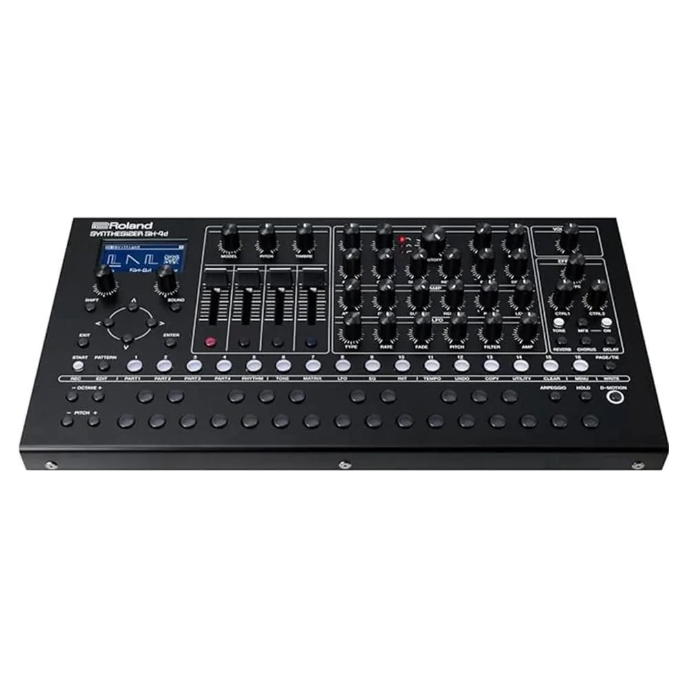 Roland SH-4D Desktop Synthesizer Bundle w/Roland RMIDI-B10 Black Series MIDI Cable and Liquid Audio Polishing Cloth - Image 5