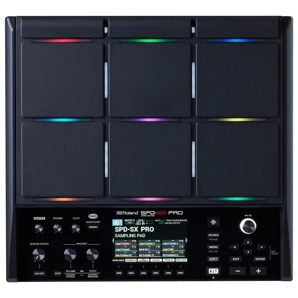 Roland SPD-SX PRO Flagship Sampling Drummers & Other Musicians | 9 Playing Surfaces, 8 External Trigger Inputs, Color Display, Customizable Pad LEDs, Onboard FX & More - Image 9
