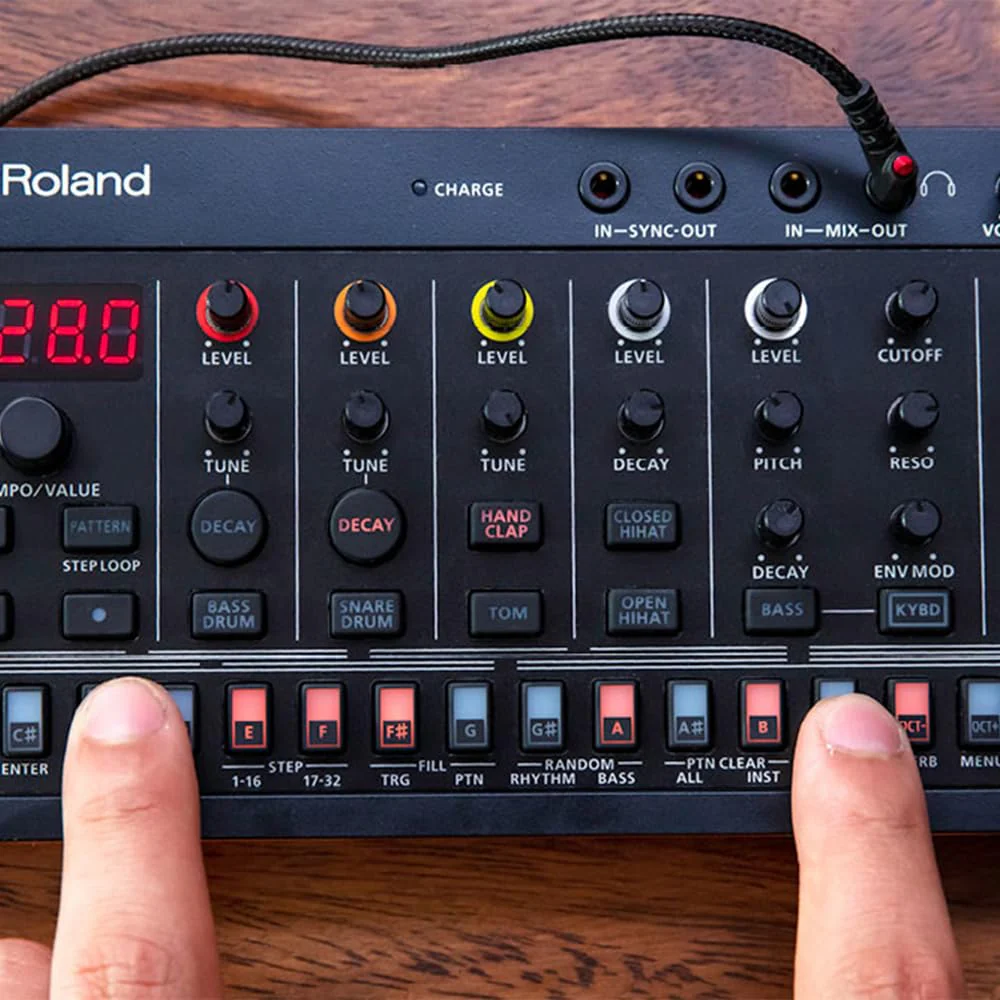 Roland T-8 Beat Machine Bundle w/Samson SR350 Over-Ear Stereo Headphones and Liquid Audio Polishing Cloth - Image 6