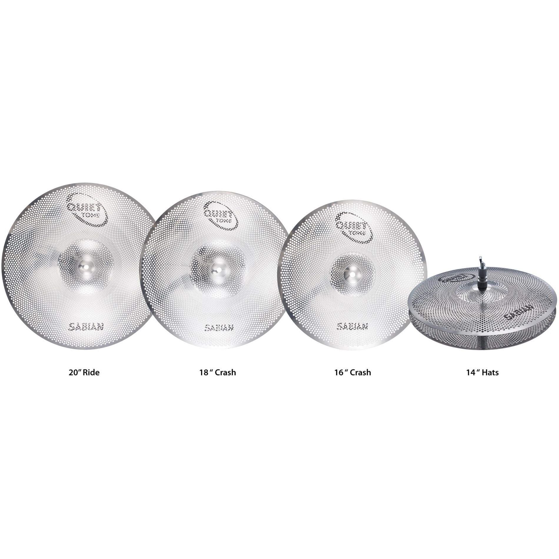 SABIAN Quiet Tone Practice Cymbals Set Qtpc504 - Image 2
