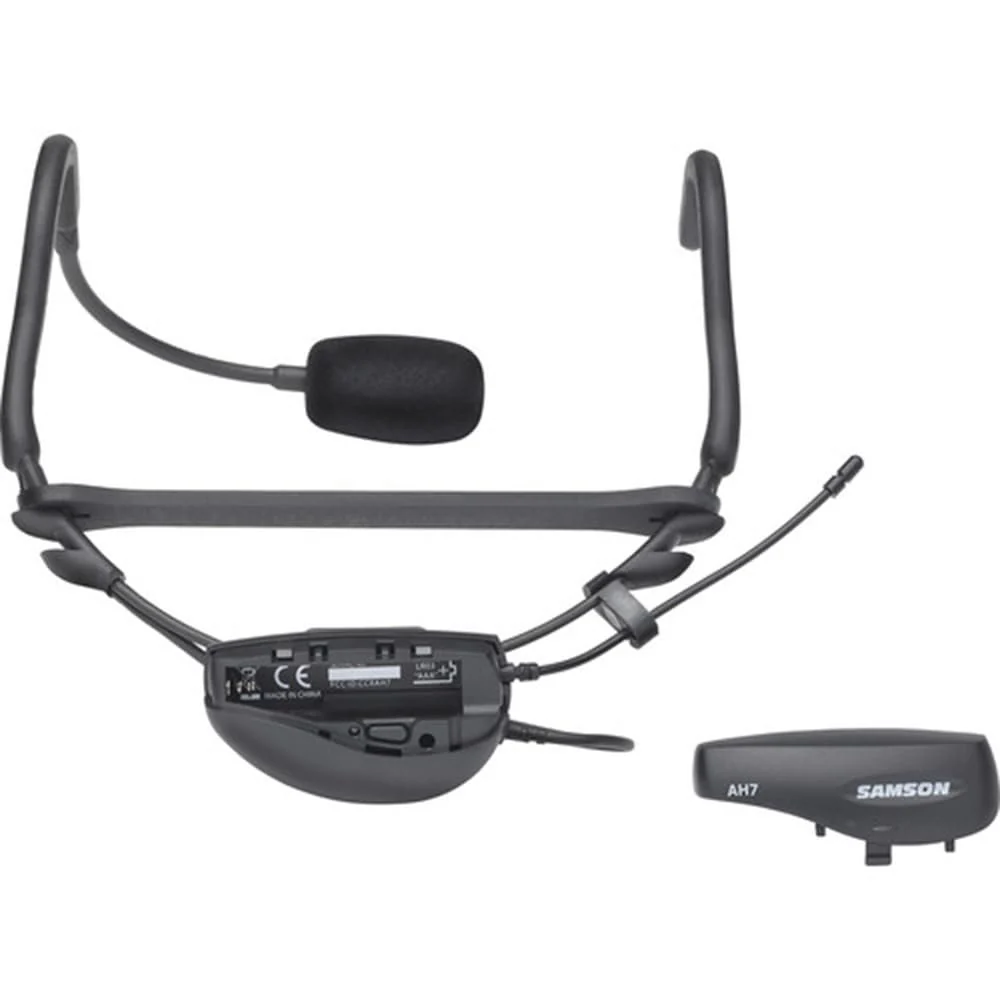 Samson Airline 77 AH7 Fitness Headset Wireless System Channel K3 (492.425 MHz) Bundle with 5 Windscreens and Polishing Cloth – Fitness Instructor Microphone Headset System - Image 6