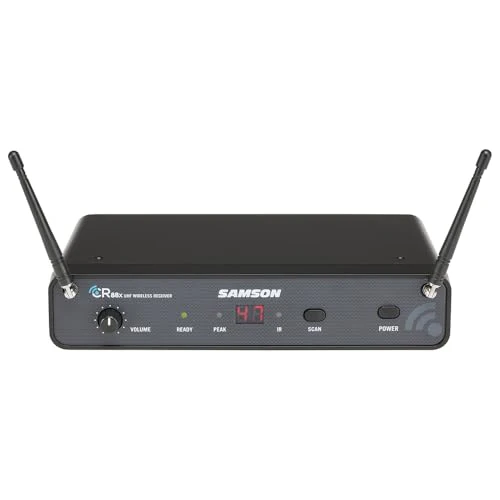 Samson Concert 88x Guitar Wireless System Bundle with 5 Windscreens & Polishing Cloth – True-Diversity Wireless, Locking GC32 Guitar Cable, 300' Range, Rackmount Kit, SWC88XBGT-D (D Band 542-566MHz) - Image 4