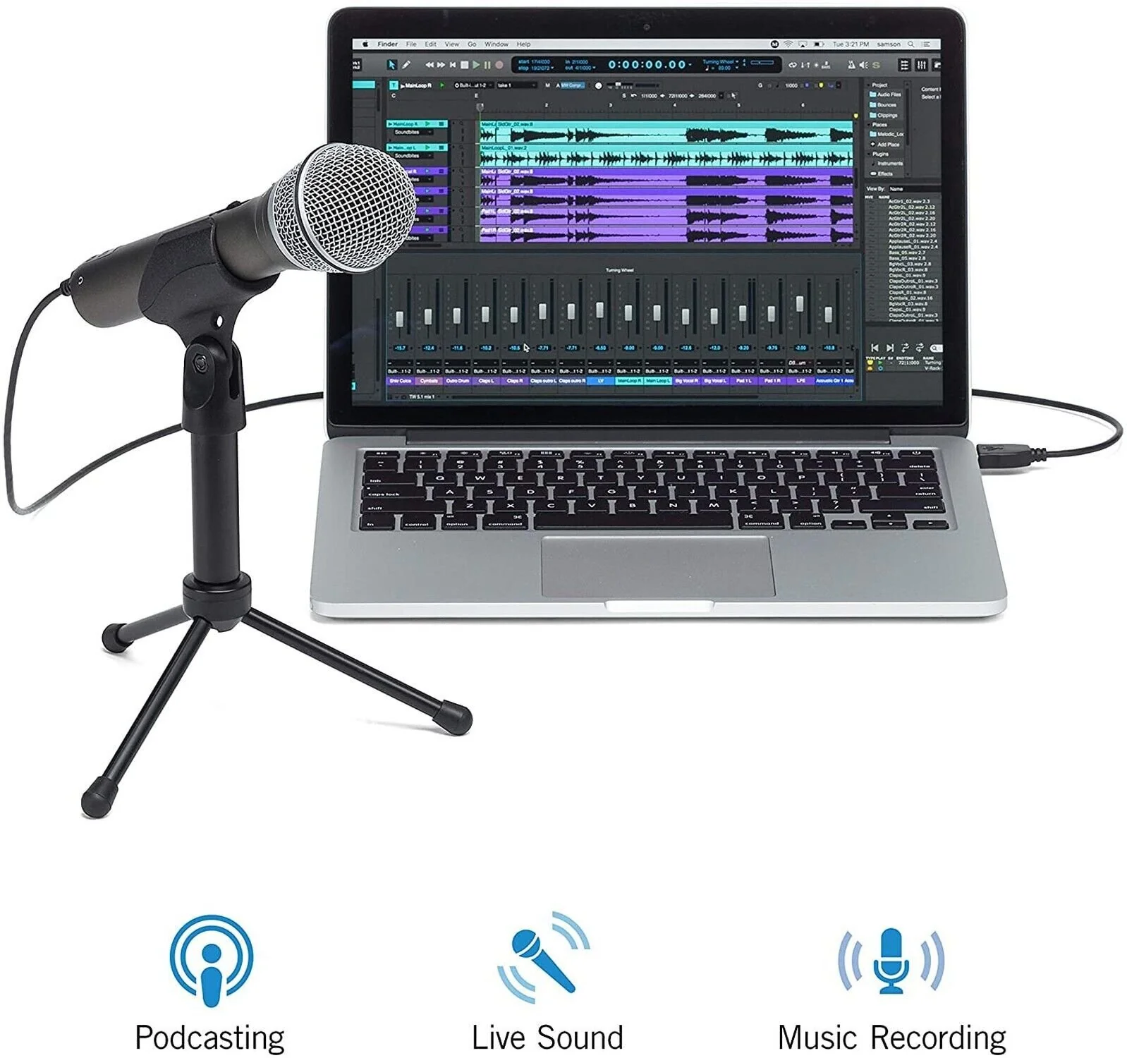 Samson Technologies Q2U USB/XLR Dynamic Microphone Recording and Podcasting P... - Image 2