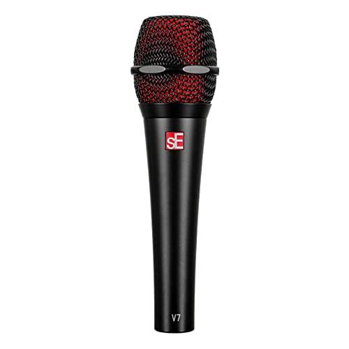 SE Electronics V7 BLACK Studio Grade Handheld Supercardioid Microphone with Shock Mount (Black) - Image 2